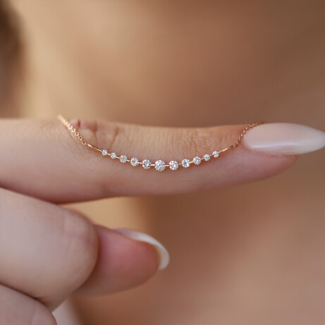 0.25 CT Özel Tasarım Pırlanta Kolye - 