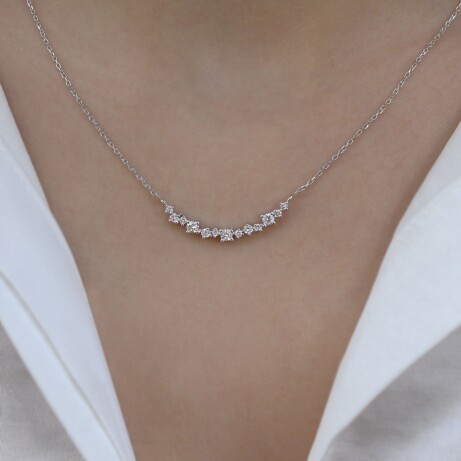 0.25 Karat Özel Tasarım Asimetri Pırlanta Kolye - 2