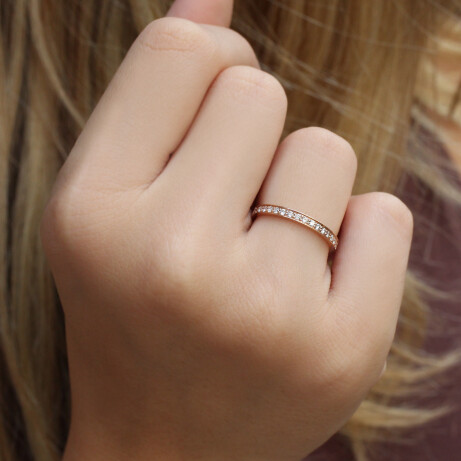 0.25 Karat Yarımtur Pırlanta Yüzük - 