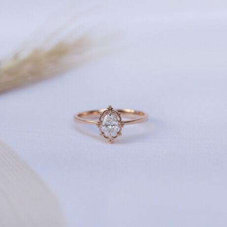 0.30 Karat D VS2 HRD Sertifikalı Vintage Aria Pırlanta Yüzük - 2