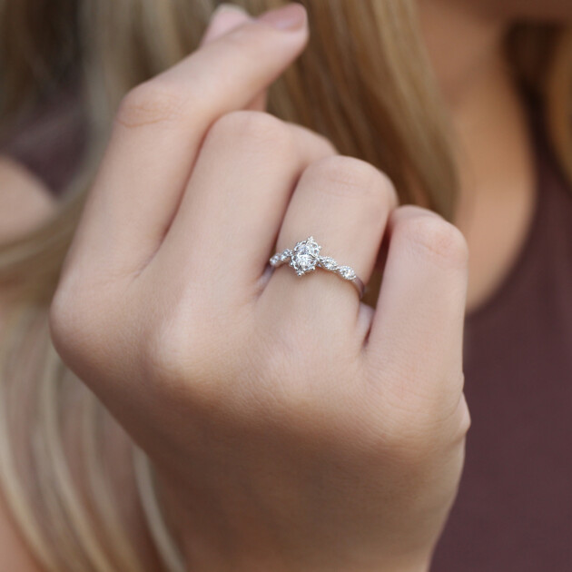 0.30 Karat Vintage Aria Tasarım Pırlanta Yüzük - 2