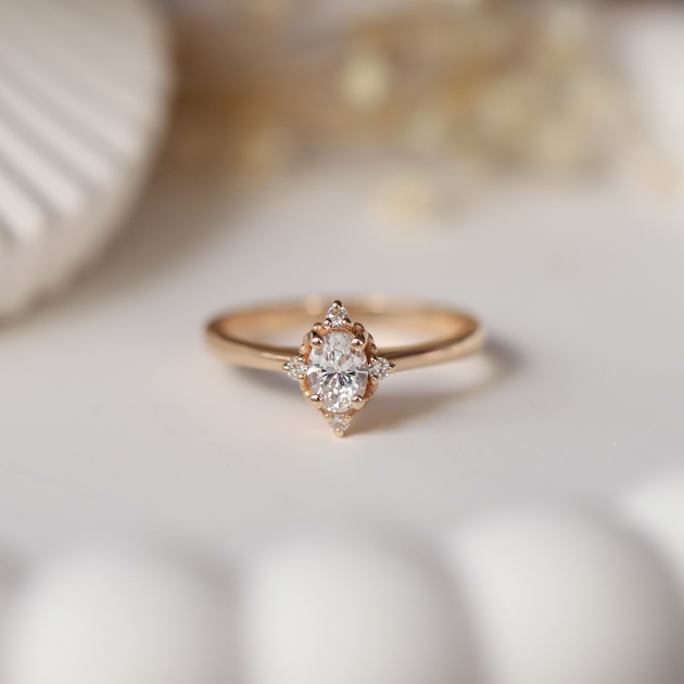 0.35 CT E VS2 GIA Sertifikalı Özel Tasarım Mini Selius Pırlanta Yüzük - 1