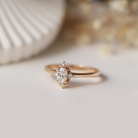 0.35 CT E VS2 GIA Sertifikalı Özel Tasarım Mini Selius Pırlanta Yüzük - 2