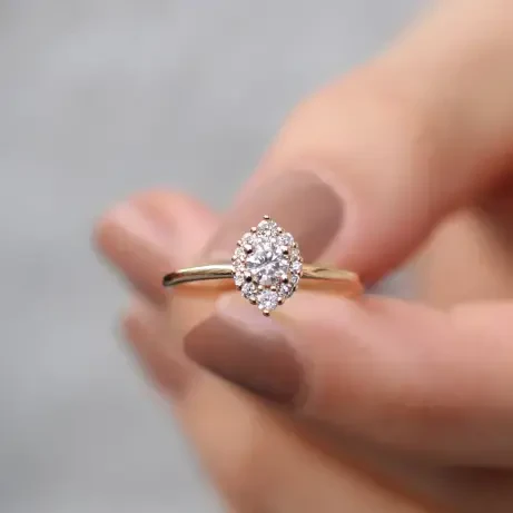 0.35 Karat Vintage Lina Tasarım Pırlanta Yüzük - 2