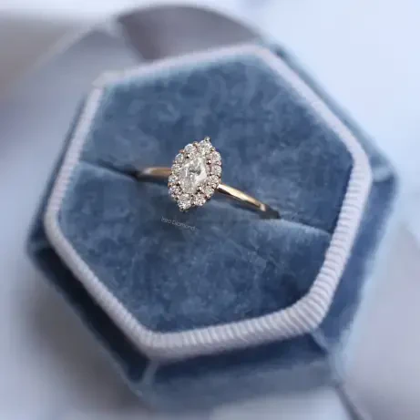 0.35 Karat Vintage Oval Lina Tasarım Pırlanta Yüzük 