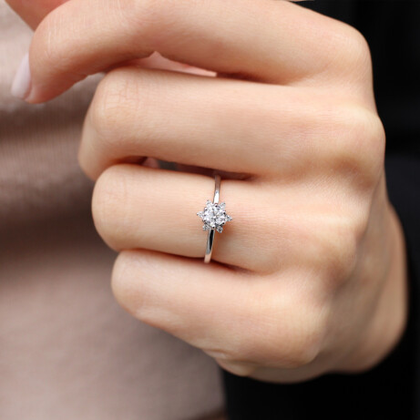 0.35 Karat Vintage Tasarım Kar Tanesi Pırlanta Yüzük 