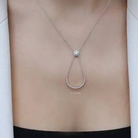 0.37 Karat Özel Tasarım Pırlanta Kolye - 1