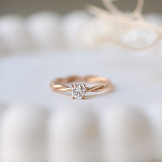 0.40 CT Özel Tasarım Pırlanta Burgu Yüzük - 1