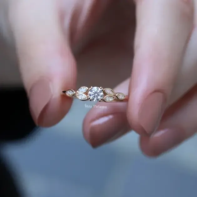 0.40 CT Vintage Tasarım Markiz Pırlanta Yüzük - 