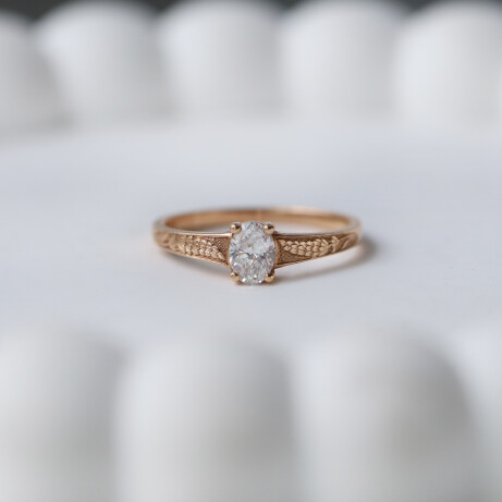 0.40 Karat F SI2 GIA Sertifikalı Vintage Lavender Tasarım Pırlanta Yüzük - 