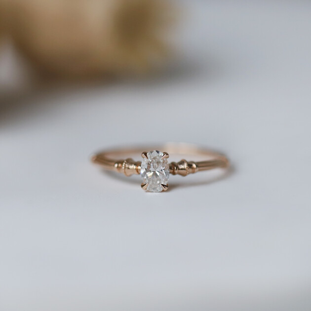 0.40 Karat F VS2 GIA Sertifikalı Vintage Maria Pırlanta Yüzük - 1