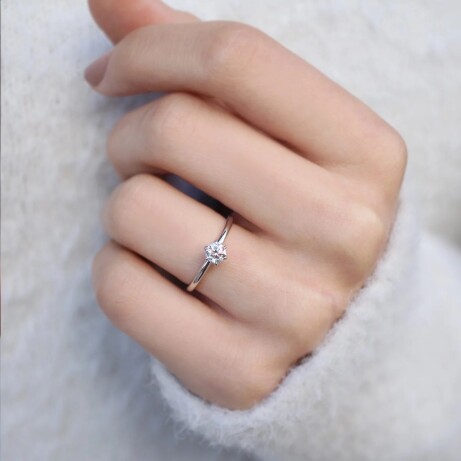 0.40 Karat Pırlanta Tektaş Yüzük - 1