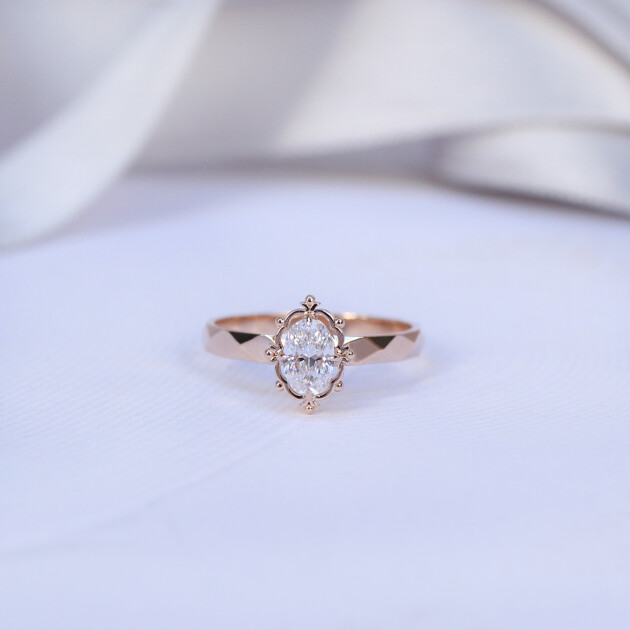 0.40 Karat Vintage Aria Tasarım Pırlanta Yüzük - 1