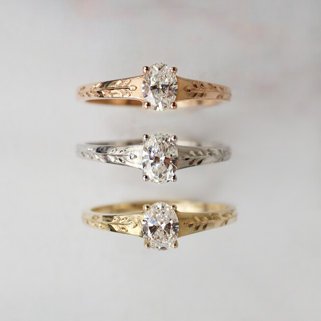 0.40 Karat Vintage Kate Tasarım Pırlanta Yüzük - 5