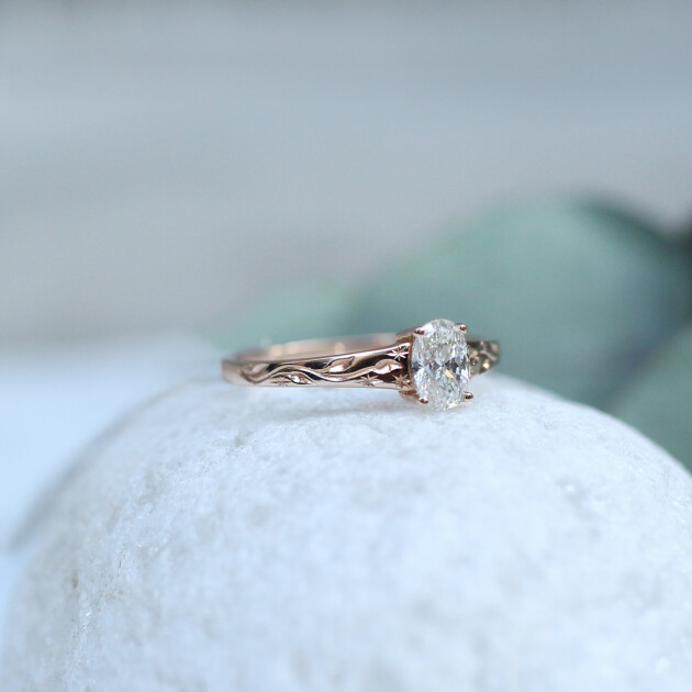 0.40 Karat Vintage Mona Tasarım Pırlanta Yüzük - 2