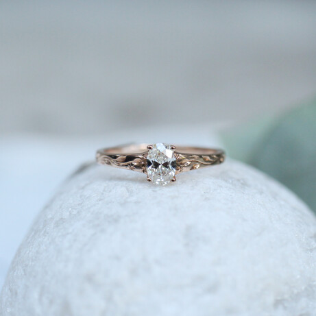 0.40 Karat Vintage Mona Tasarım Pırlanta Yüzük - 