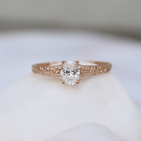 0.40 Karat Vintage Violet Tasarım Pırlanta Yüzük - 