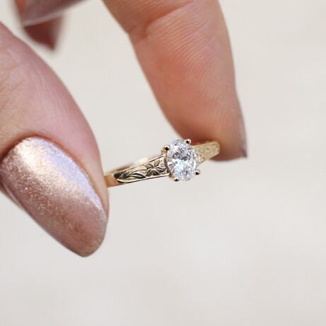 0.40 Karat Vintage Yasmin Tasarım Pırlanta Yüzük - 2