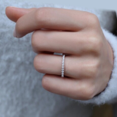 0.40 Karat Yarımtur Pırlanta Yüzük - 