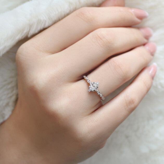 0.42 CT Özel Tasarım Mini Selius Pırlanta Yüzük - 1