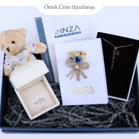 0.42 Karat Vintage Emma Tasarım Pırlanta Yüzük - 3