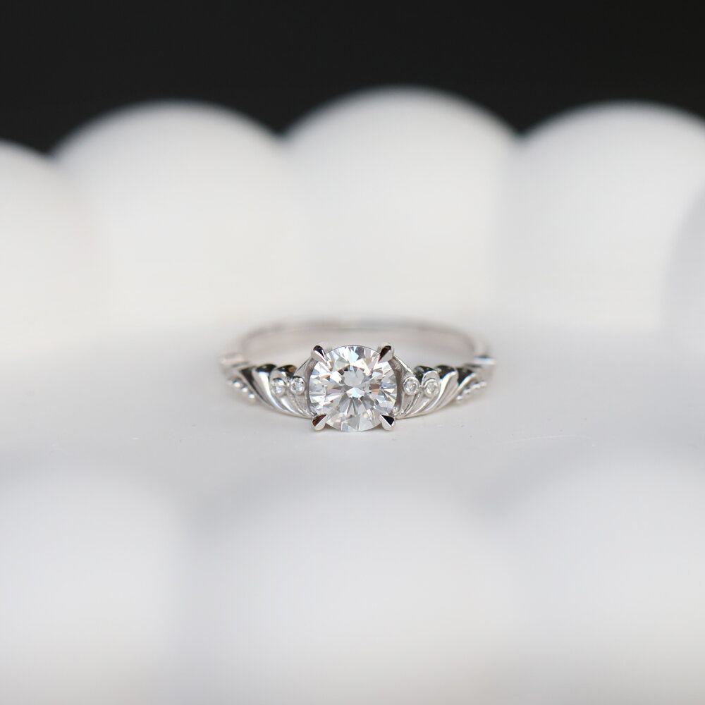 1.03 Karat F SI2 GIA Sertifikalı Vintage Emma Pırlanta Yüzük - 1