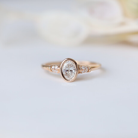 0.45 CT F SI2 GIA Sertifikalı Vintage Helen Pırlanta Yüzük - 1