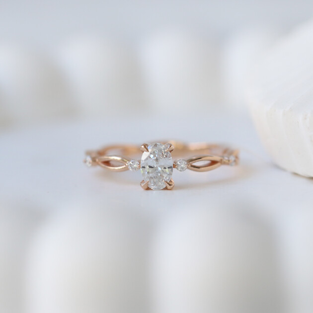 0.45 Karat E VS1 GIA Sertifikalı Vintage Nina Tasarım Pırlanta Yüzük - 1