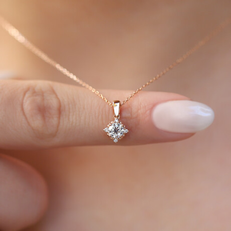 0.45 Karat Özel Tasarım Pırlanta Kolye - 