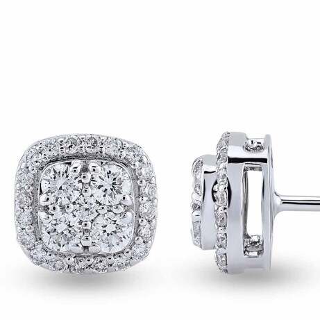 0.45 Karat Tasarım Pırlanta Küpe - 2