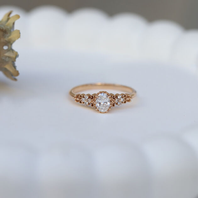 0.45 Karat Vintage Monica Pırlanta Yüzük - 1