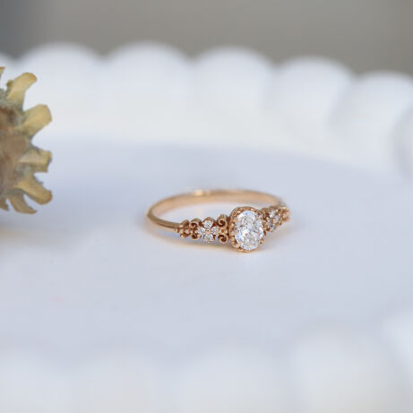 0.45 Karat Vintage Monica Pırlanta Yüzük - 2