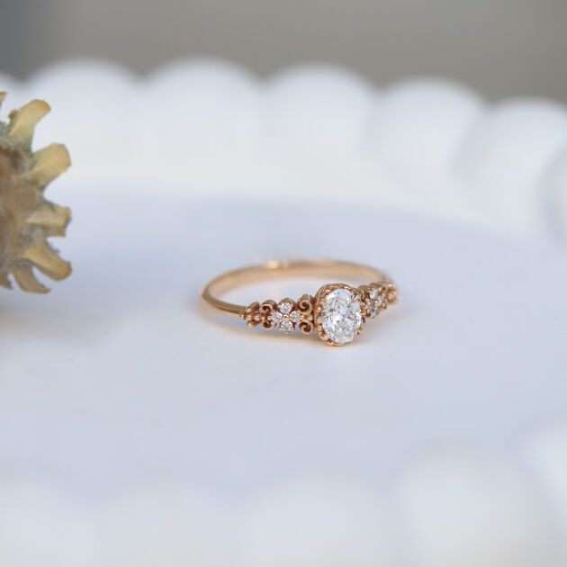 0.45 Karat Vintage Monica Pırlanta Yüzük - 2