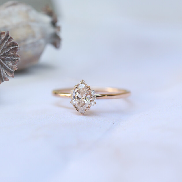 0.45 Karat Vintage Tasarım Elis Pırlanta Yüzük - 3