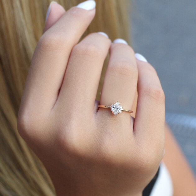 0.45 Karat Vintage Tasarım Elis Pırlanta Yüzük - 2