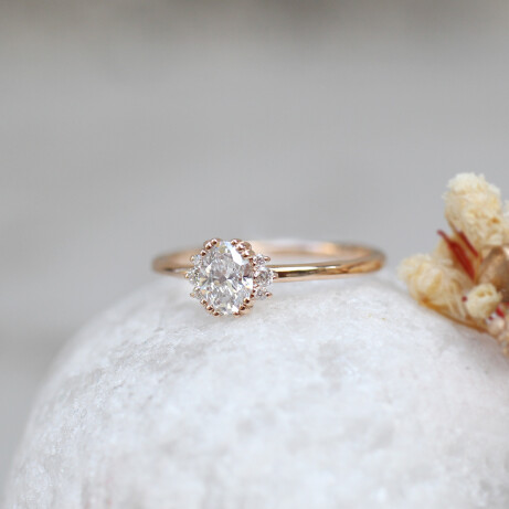 0.45 Karat Vintage Tasarım Lyra Pırlanta Yüzük - 2