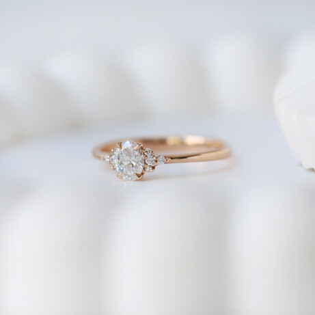 0.45 Karat Vintage Tasarım Mina Pırlanta Yüzük - 2