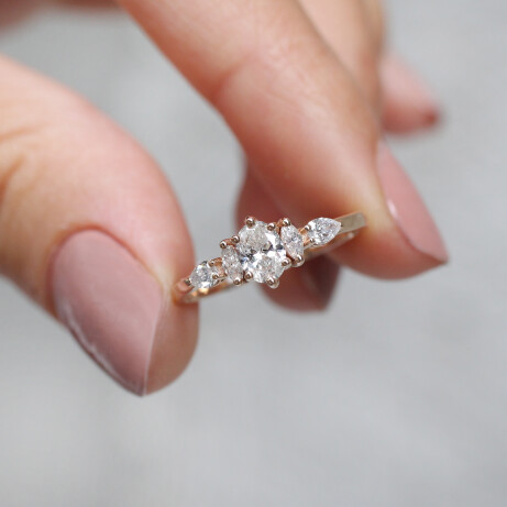 0.50 CT F SI1 GIA Sertifikalı Vintage Diana Pırlanta Yüzük - 1