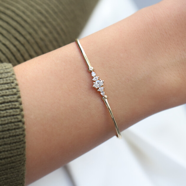 0.50 CT Tasarım Pırlanta Diana Bileklik - 1