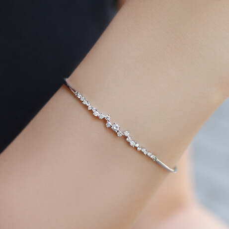 0.50 Karat Asimetri Pırlanta Bileklik - 