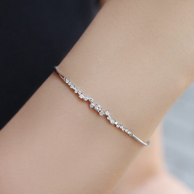 0.50 Karat Asimetri Pırlanta Bileklik - 1