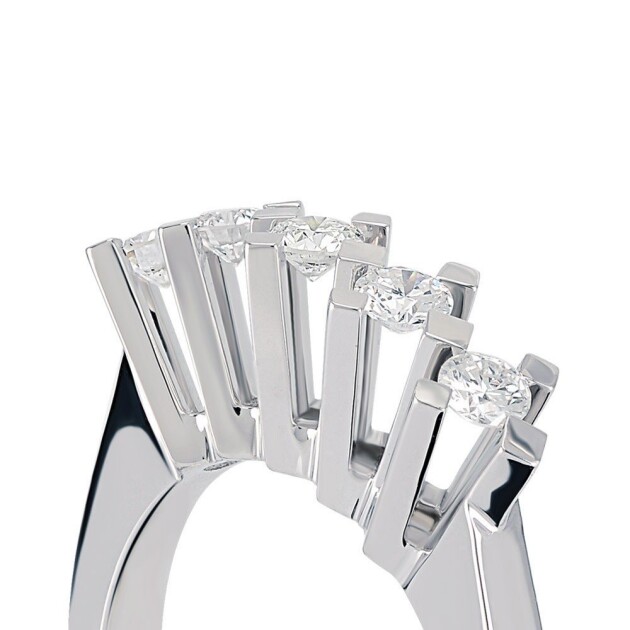 0.50 Karat Pırlanta Beştaş Yüzük - 2