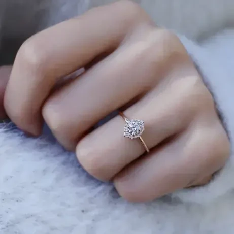 0.50 Karat Vintage Lina Tasarım Pırlanta Yüzük - 3