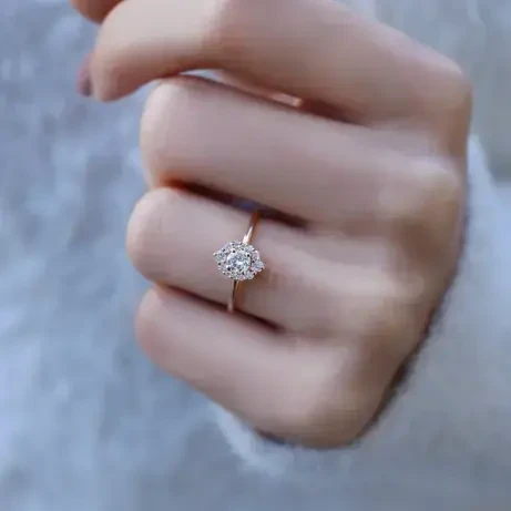 0.50 Karat Vintage Lina Tasarım Pırlanta Yüzük - 2