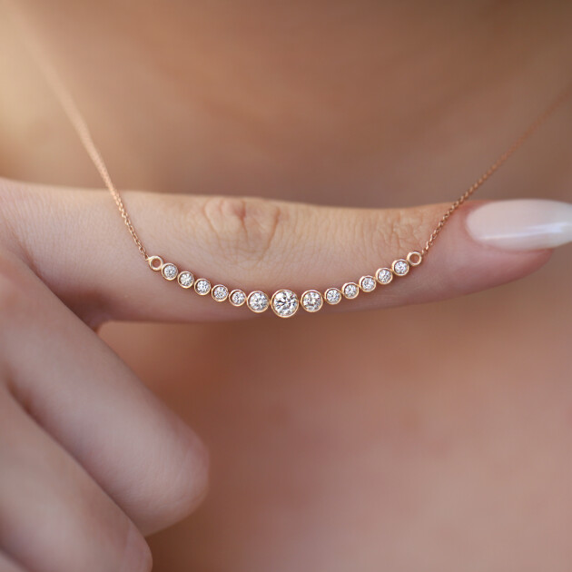 0.55 Karat Özel Tasarım Pırlanta Kolye - 1