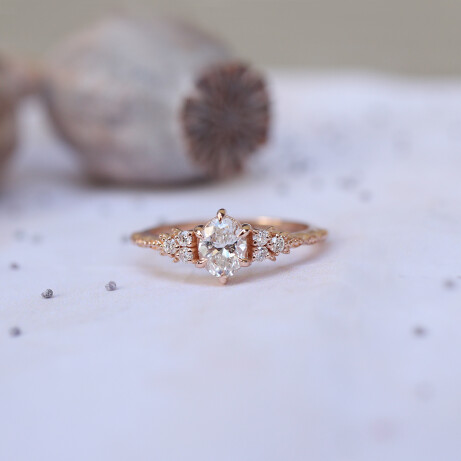 0.55 Karat Vintage Lisa Tasarım Pırlanta Yüzük - 1