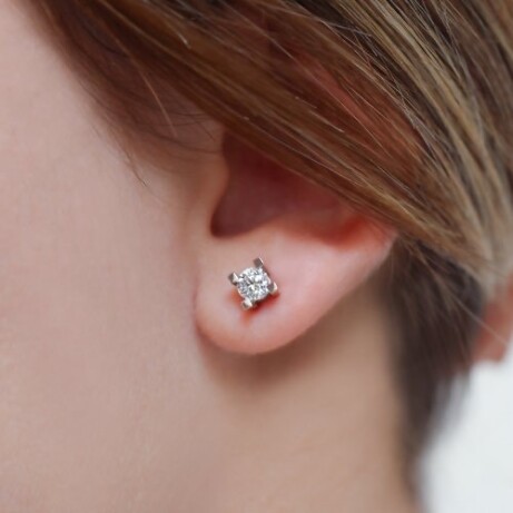 0.60 CT Pırlanta Tektaş Küpe - 