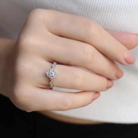  0.60 Karat Vintage Lina Pırlanta Yüzük - 1