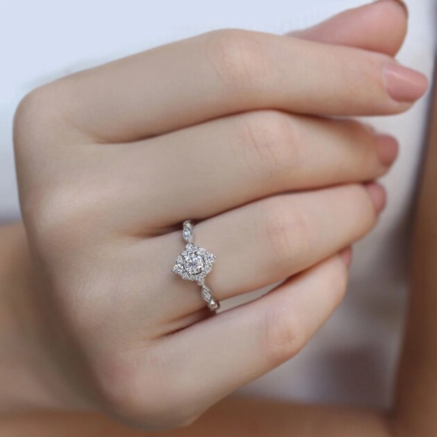  0.60 Karat Vintage Lina Pırlanta Yüzük - 2