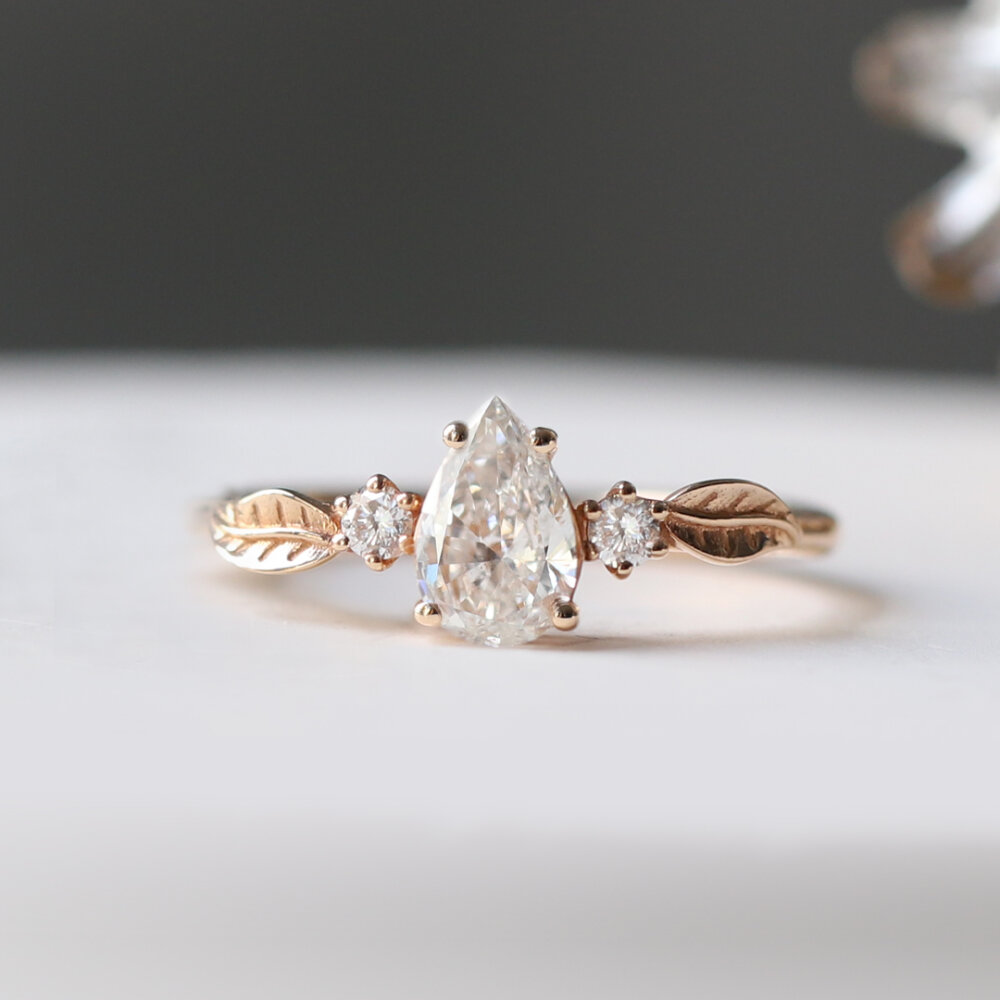 0.60 Karat Floria Vintage Tasarım Pırlanta Yüzük - 1